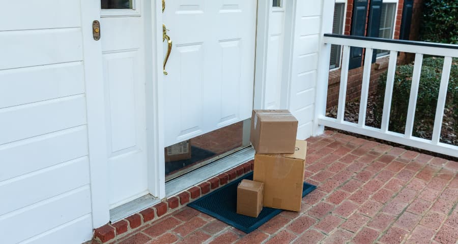 Deliveries left for family by the front door